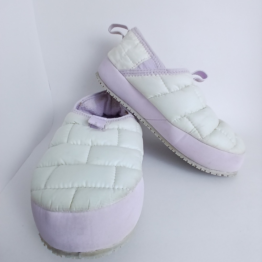 The North Face Thermoball Traction Mule II Kids 1 White Lavender Cabin Outdoor